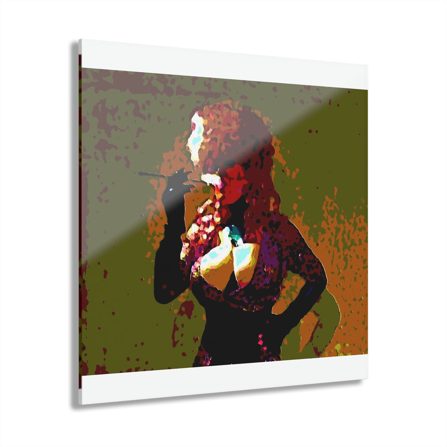 Acrylic Prints (French Cleat Hanging) ...  A Colleague Overseas ... 'Enjoying A Fag' ... Original Works ... "April Fools 2023" ... Hot-Tranny-Smoke ...