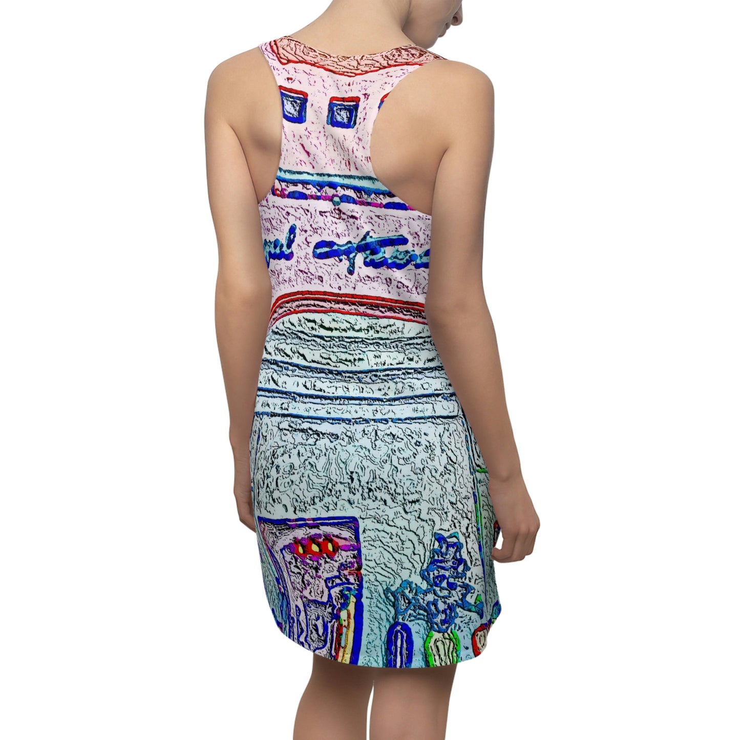 Women's Cut & Sew Racerback Dress ... "La Grande Entree" At: 'The Pink Palace' ... The Royal Hawai'ian ... Honolulu, HI ... '27Oct2014' ... Original Works ...