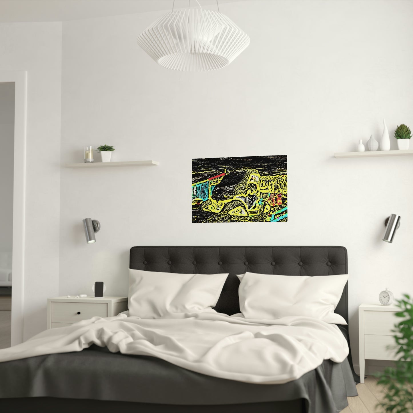 Satin Posters (210gsm) ... "Snow Vehicle In Snow Storm At-Rest" ... Circa 12Mar23 ... Central Idaho ... 18-Hours Rendering Time: Original Works ...