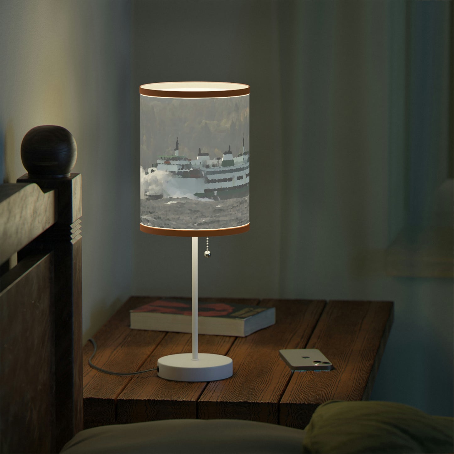 Lamp on a Stand, US|CA plug ... WADOT Ferry Crossing ... "A Very Rough Day" ... Mulkiteo Route ... Family Archives ... Early 1990's' ... Original Works ...
