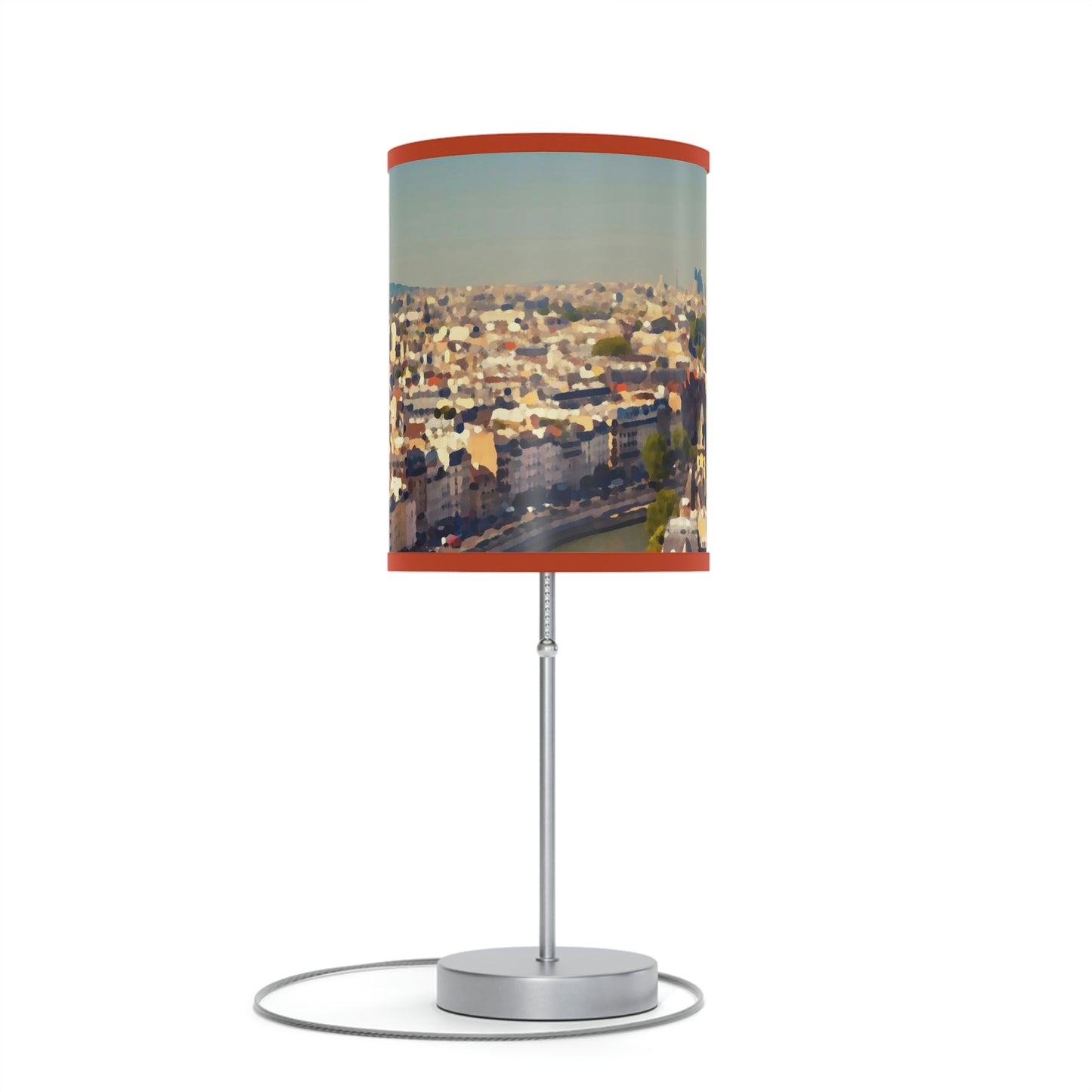 Lamp on a Stand, US|CA plug ... Au Paris ... "Along The River Seine" ... Barbara Joan Bonnell-Holt: 1972 ... Original Works ...