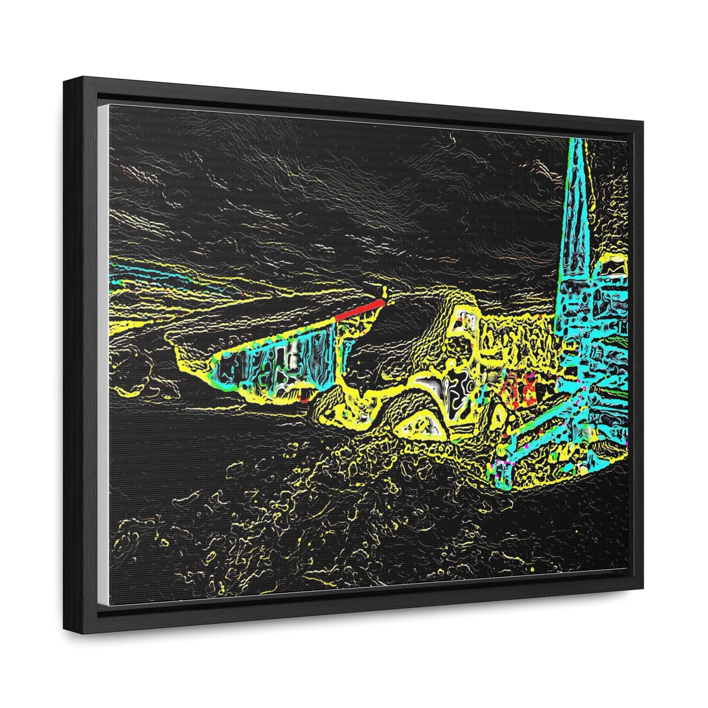 Gallery Canvas Wraps, Horizontal Frame ... "Snow Vehicle In Snow Storm At-Rest" ... Circa 12Mar23 ... Central Idaho ... 18-Hours Rendering Time: Original Works ...