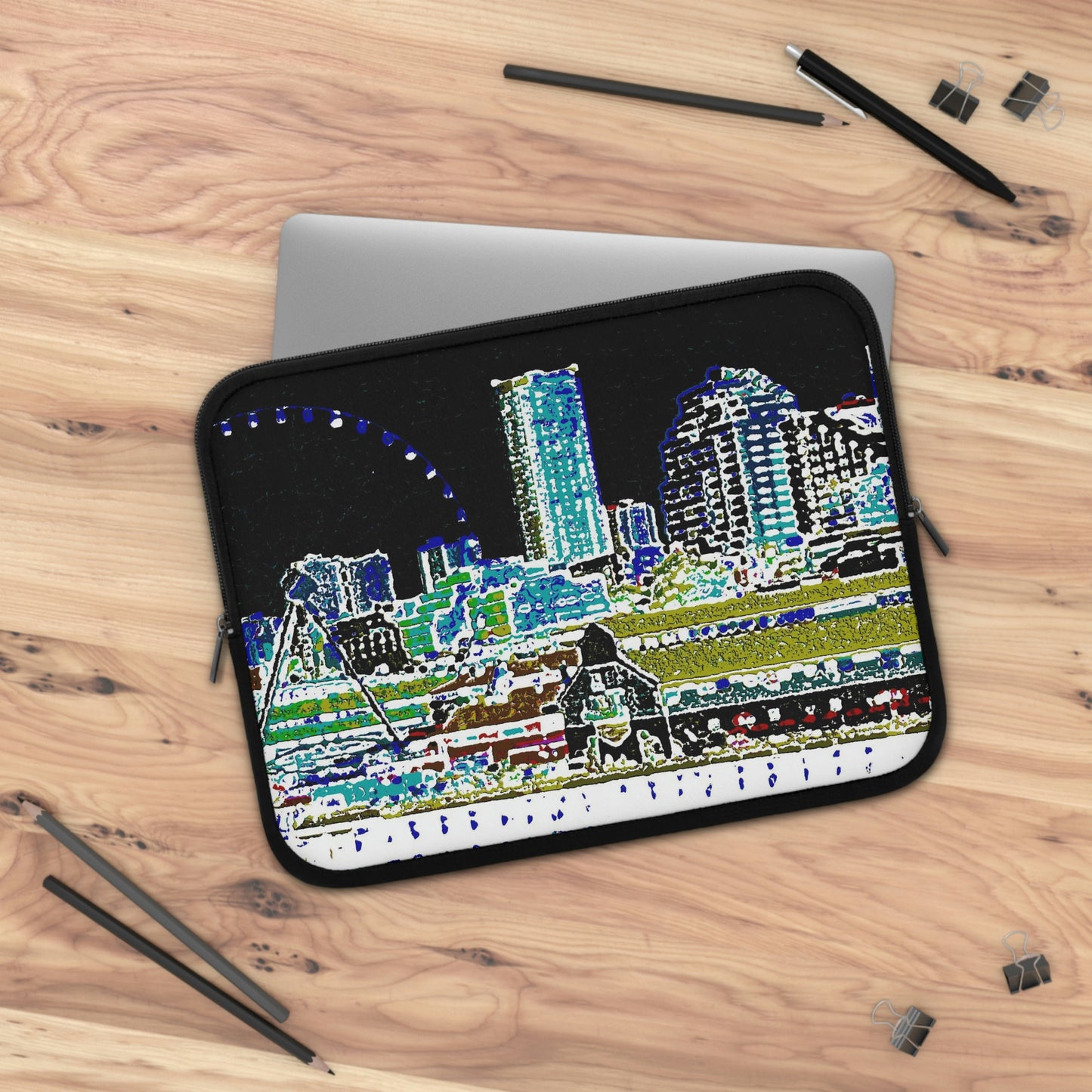 Laptop Sleeve ... That Classic Wheel ... 'Seattle's Wheel' ... & Old Classic Waterside Vendors ...  'Family Archives' ... Original Works ...