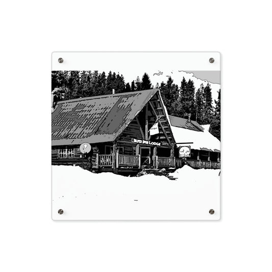 Acrylic Wall Art Panels ... A Beautiful Lodge & Back-Country Outfitter In A Mountain Town ... 'Dixie, Idaho, November 2022' ... Original Works ...