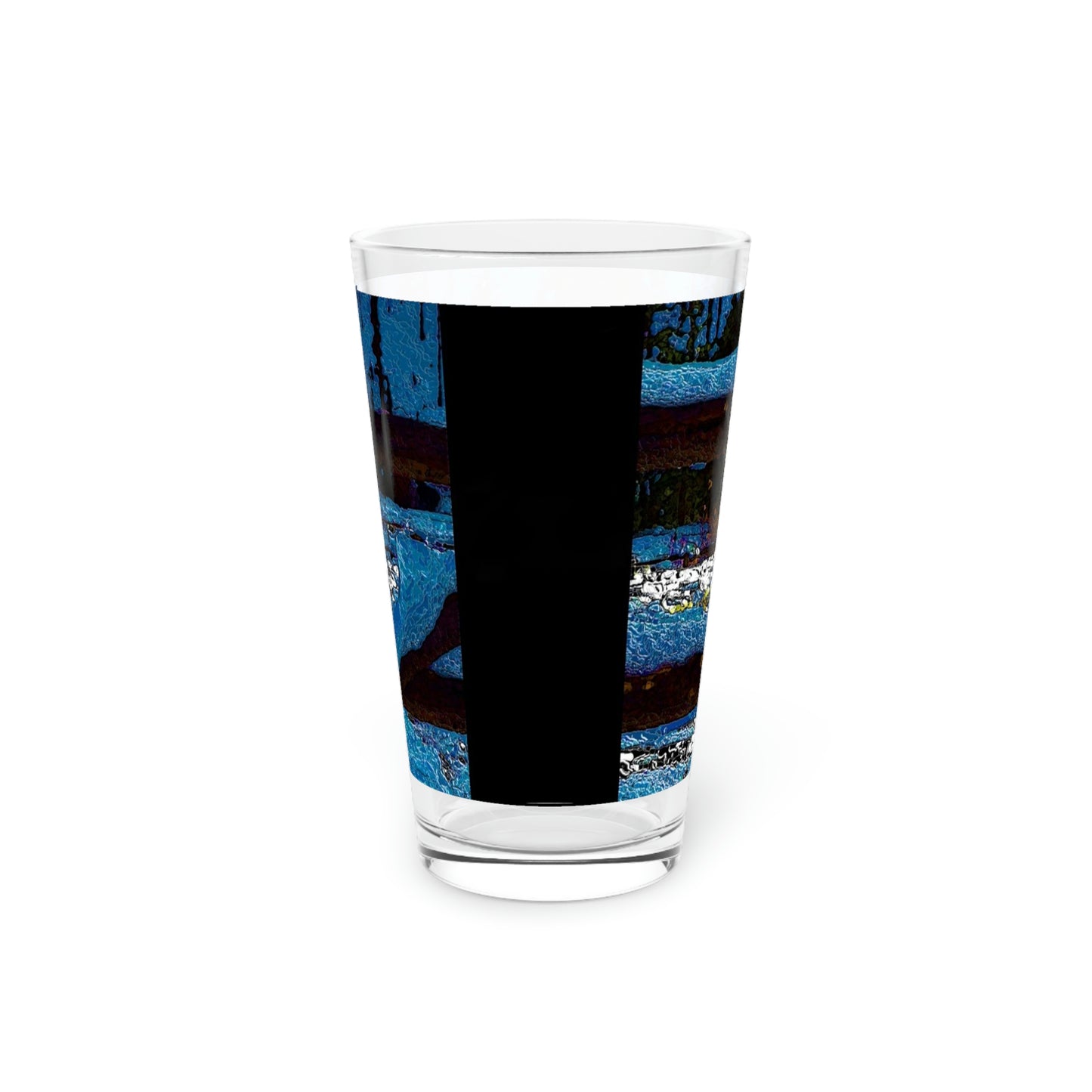 Pint Glass, 16oz ... A Horse ... A Saddle ...  Foraging Through The Snow ...  An_Asses 'Cry' ... Central Idaho, November 2022 ...  Original Works ...