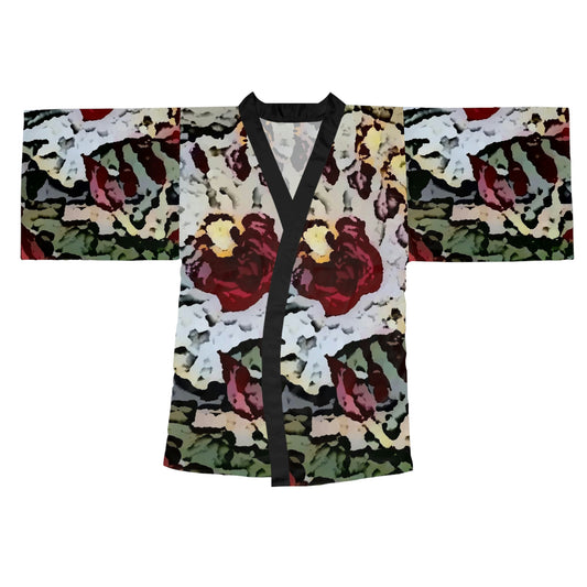Long Sleeve Kimono Robe ... "A Friendly Flower" ... Pointsettia 'Pointing' ... Original Works ... (Supplied Photograph) ...