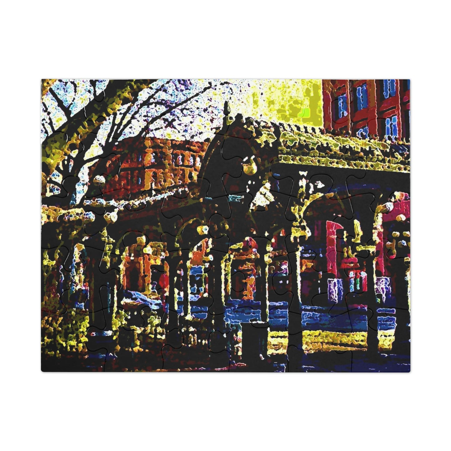 Jigsaw Puzzle (30, 110, 252, 500,1000-Piece) ... A Very Fine Place To Meet ... To Catch The Bus ... 'To Find A Friend' .. Just-To-Hangout ... Dr FJHolt Base Photo ... Original Works ...