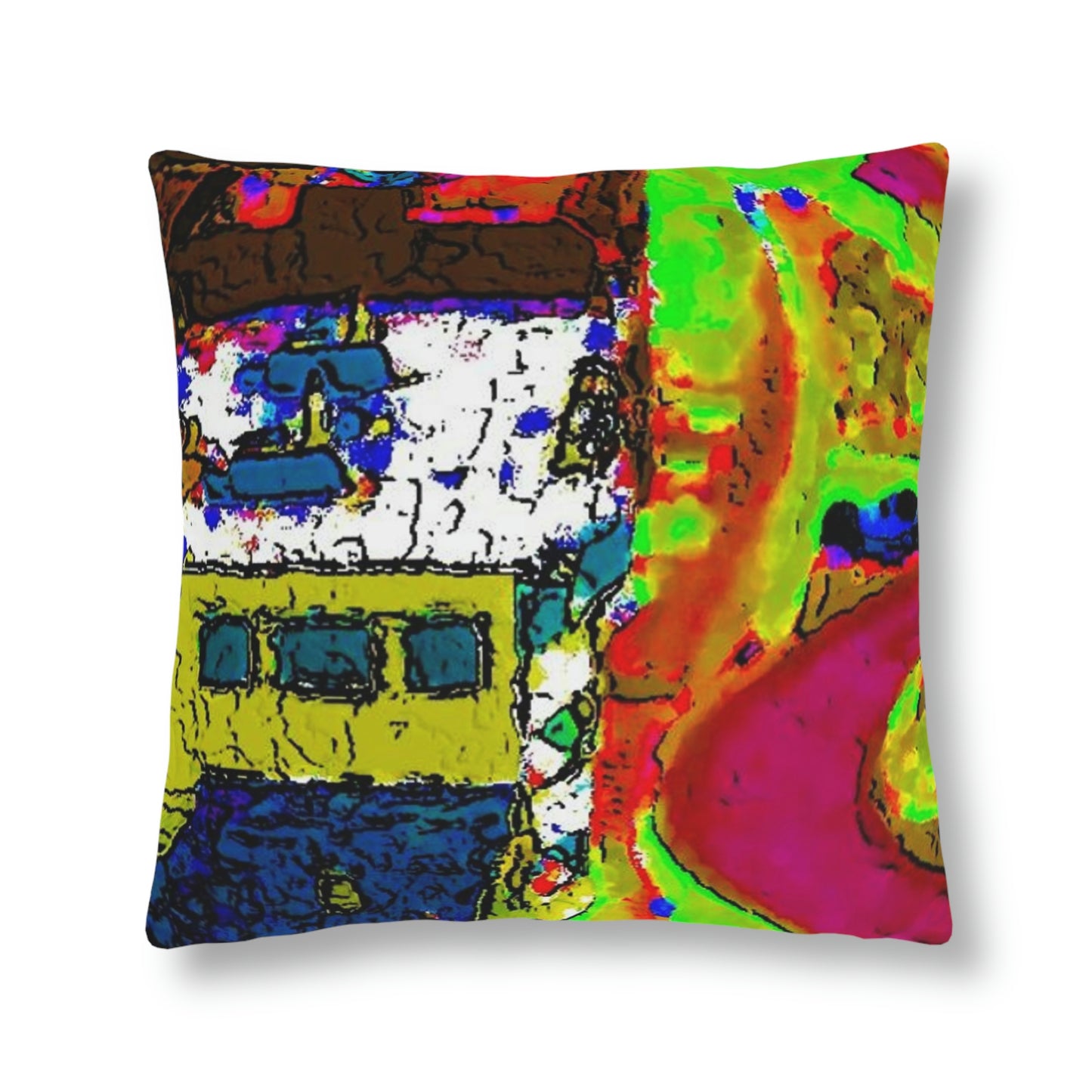 Waterproof Pillows ... A Crazy Street ... 'Eight Winding Curve-Switchbacks' ... "Lombard Street, San Francisco, CA' ... Family Archives: 1970's ... Original Works ...