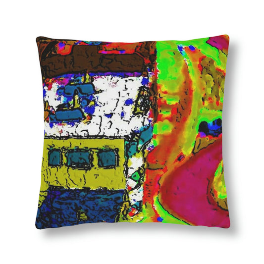 Waterproof Pillows ... A Crazy Street ... 'Eight Winding Curve-Switchbacks' ... "Lombard Street, San Francisco, CA' ... Family Archives: 1970's ... Original Works ...