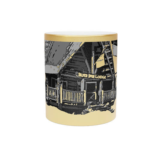 Metallic Mug (Silver\Gold) ... A Beautiful Lodge & Back-Country Outfitter In A Mountain Town ... 'Dixie, Idaho, November 2022' ... Original Works ...