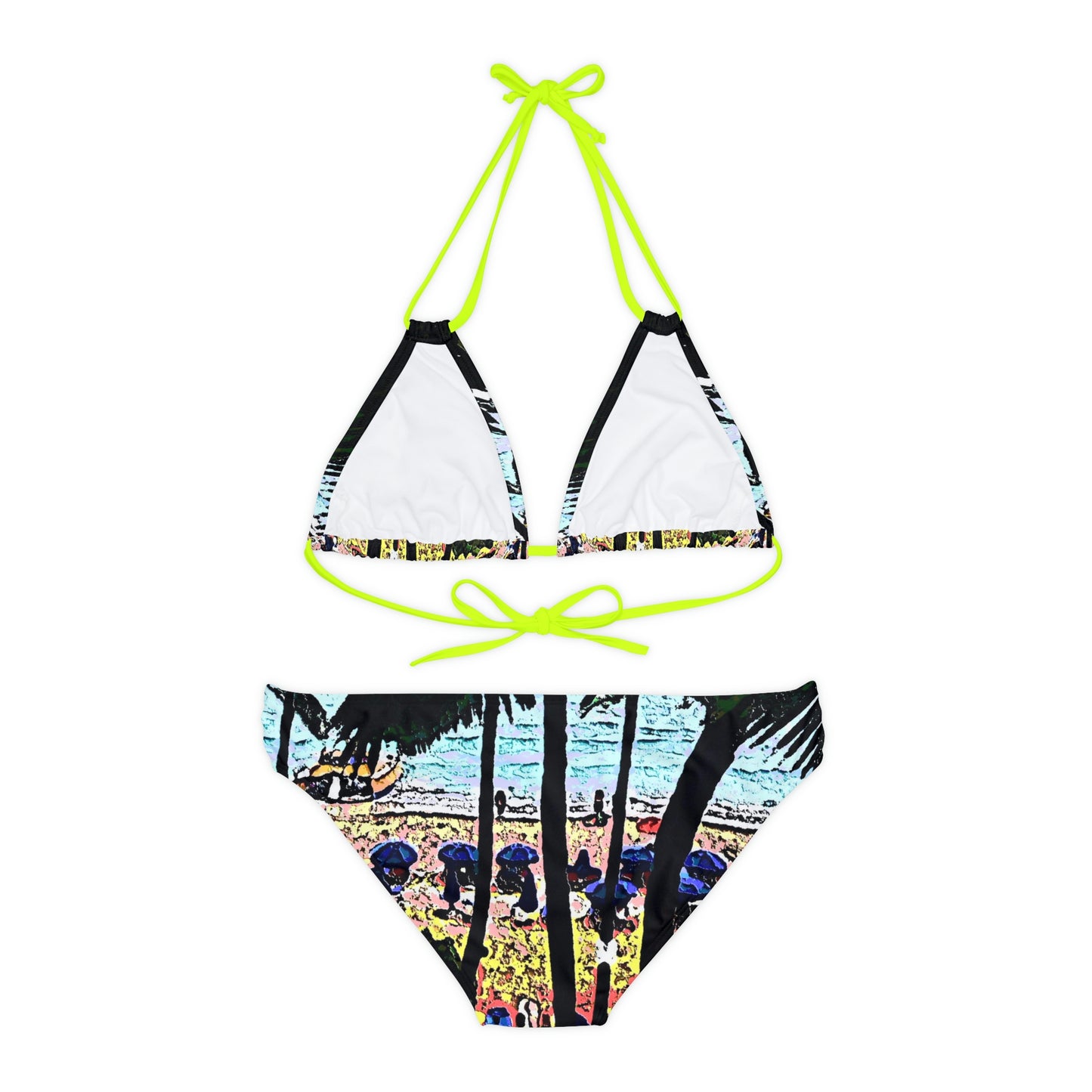 Strappy Bikini Set ...  "A Beautiful Beach Amongst The Palms" ... The Outrigger Waikiki, Honolulu, Oahu ... Original Works ...