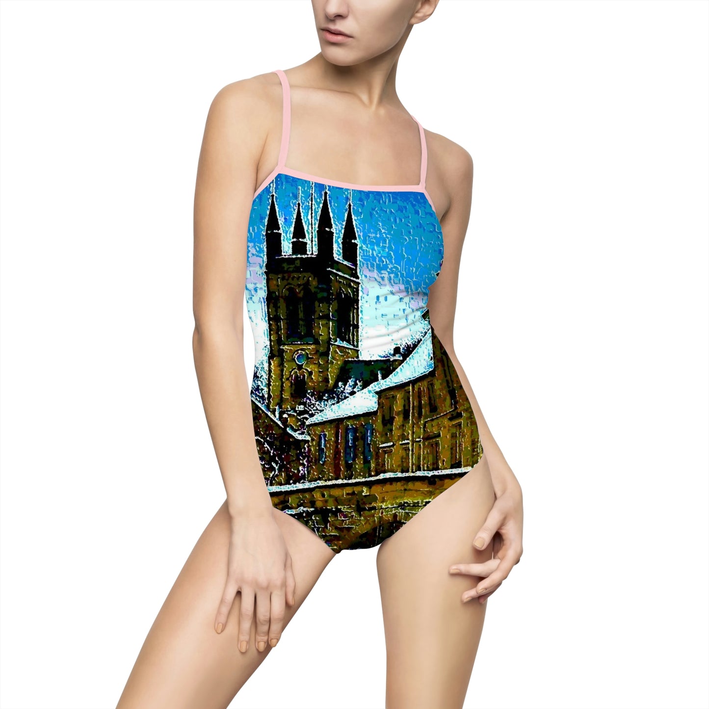 Women's One-piece Swimsuit ... Walikng The Streets & Alleys ... 'Strolling The Canals ... '  ... Original Works  ...