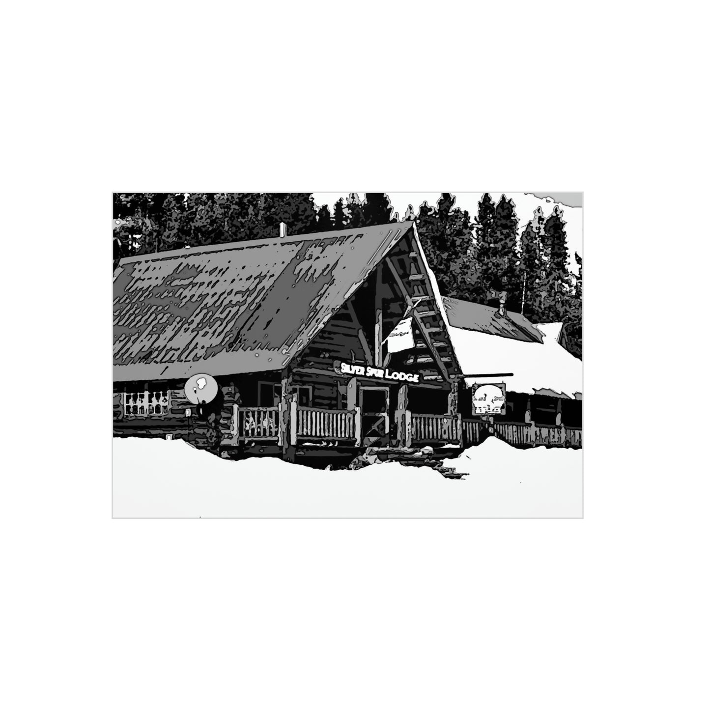 Foam Board ... A Beautiful Lodge & Back-Country Outfitter In A Mountain Town ... 'Dixie, Idaho, November 2022' ... Original Works ...