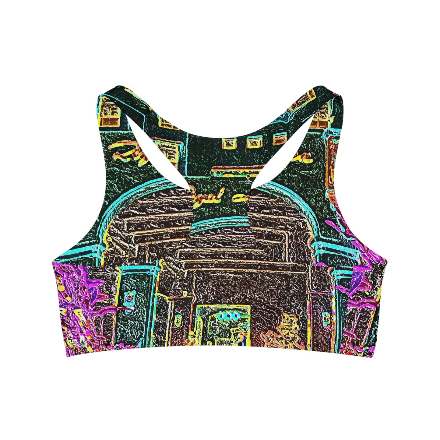 Seamless Sports Bra (AOP) ... "La Grande Entree" At: 'The Pink Palace' ... The Royal Hawai'ian ... Honolulu, HI ... '27Oct2014' ... Original Works ...
