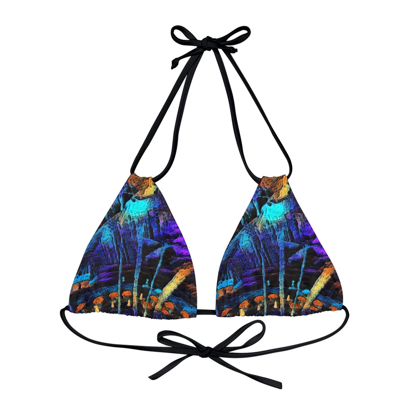 Strappy Triangle Bikini Top (AOP) ... "The Royal Hawai'ian: Waikiki Beach_Beach" ... Honolulu, HI ... Ocotber 2014 (Halloween) ... Original Works ...