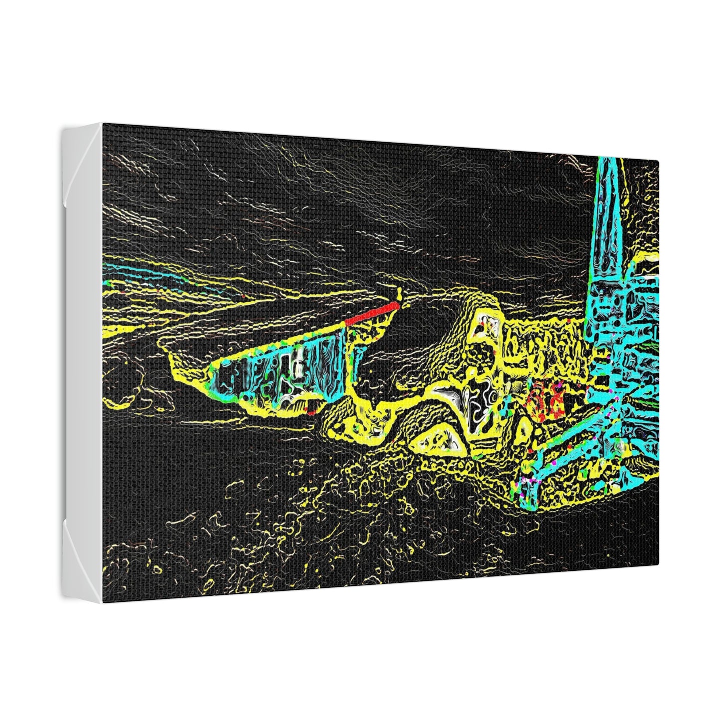 Polyester Canvas ... "Snow Vehicle In Snow Storm At-Rest" ... Circa 12Mar23 ... Central Idaho ... 18-Hours Rendering Time: Original Works ...