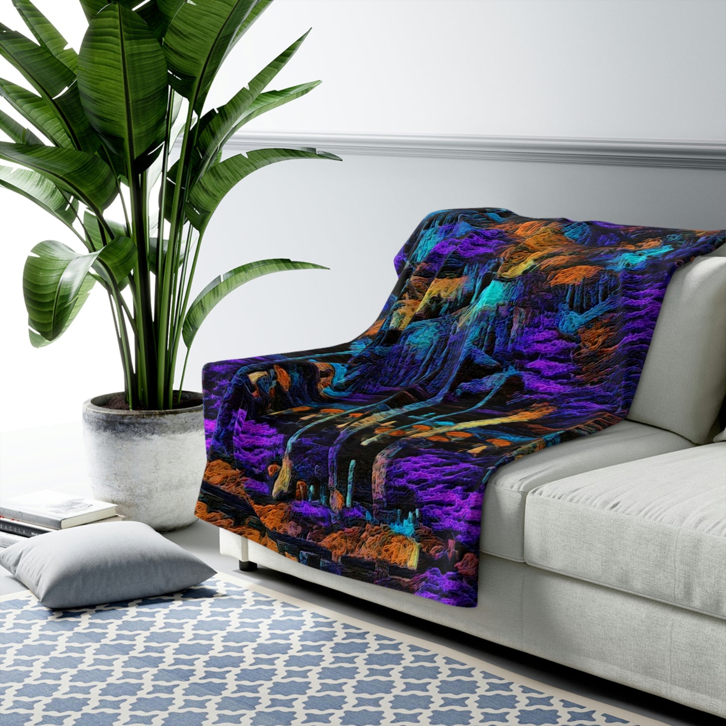 Sherpa Fleece Blanket ... "The Royal Hawai'ian: Waikiki Beach_Beach" ... Honolulu, HI ... October 2014 (Halloween) ... Original Works ...
