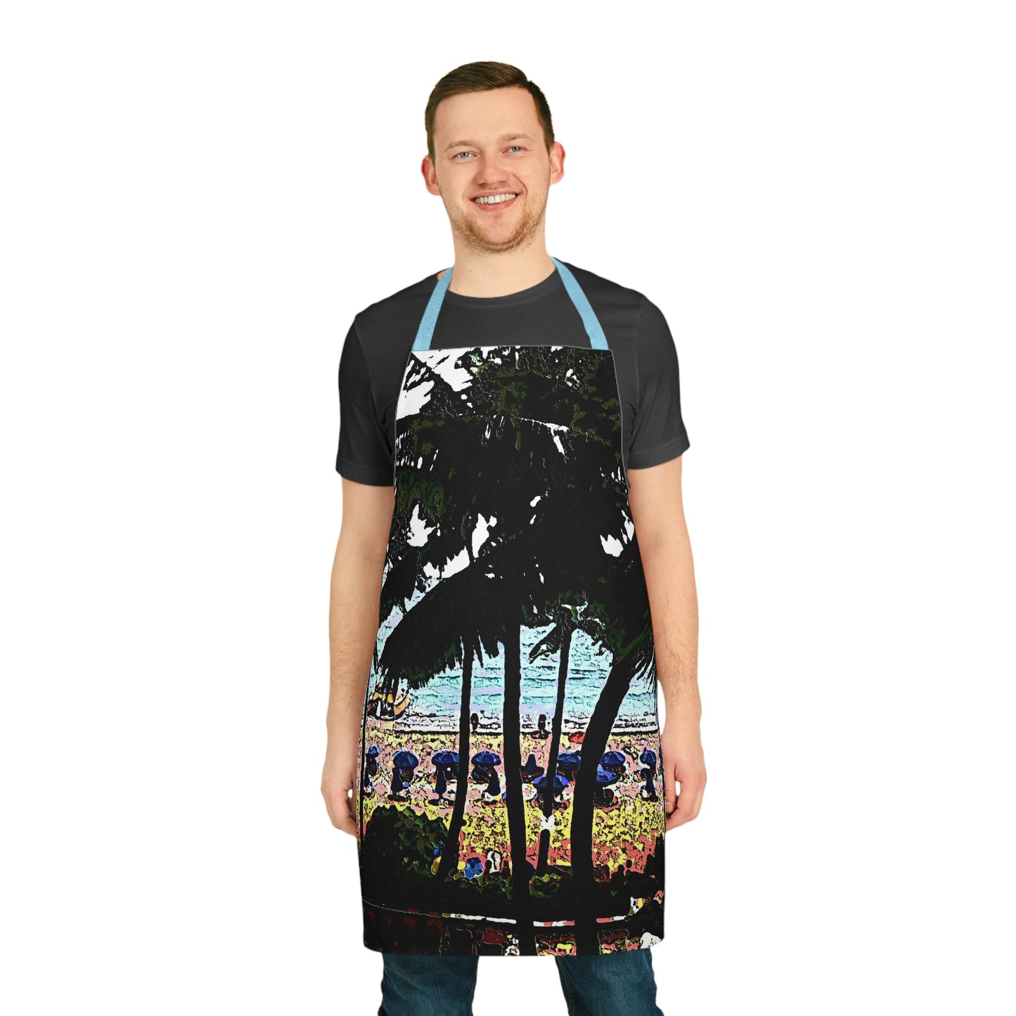 Apron (AOP) ... "A Beautiful Beach Amongst The Palms" ... The Outrigger Waikiki, Honolulu, Oahu ... Original Works ...