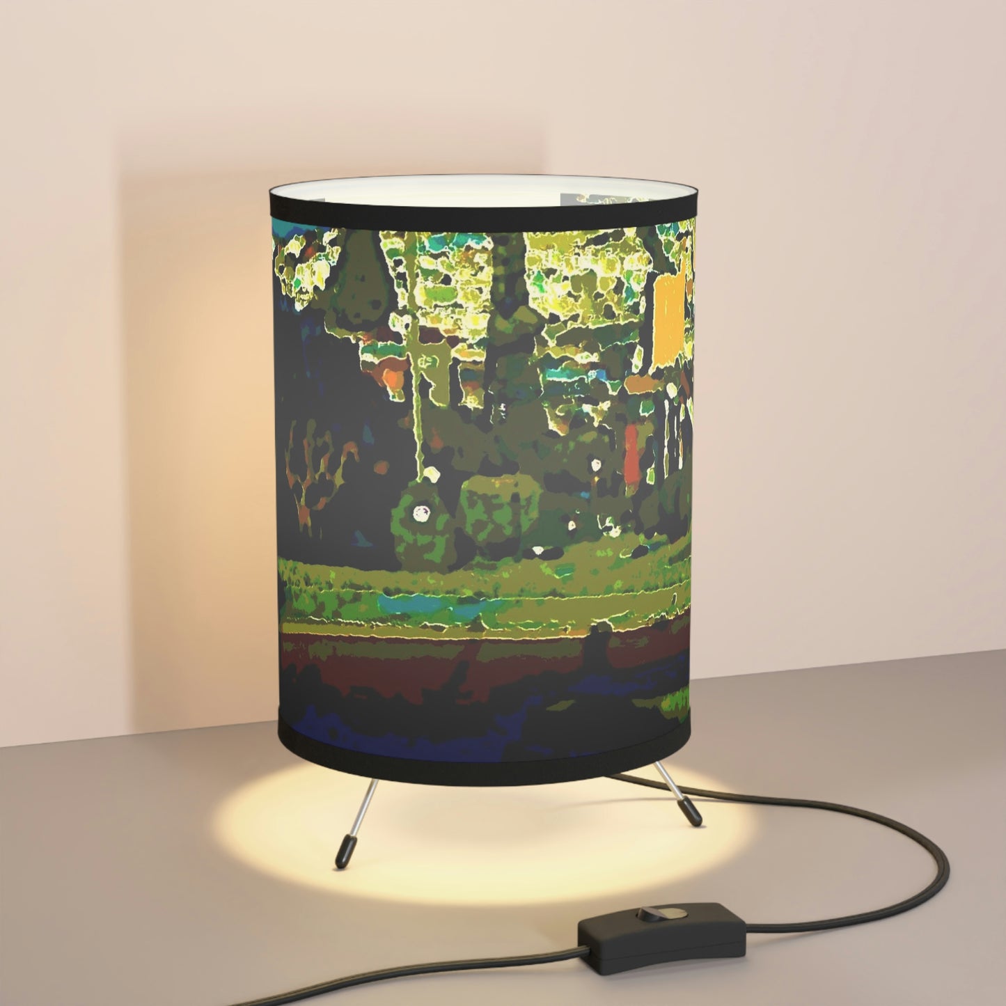 Tripod Lamp with High-Res Printed Shade, US\CA plug ... "Lombard Street San Francisco, CA, USA" ... Family Archives 1970's ... Original Works ...