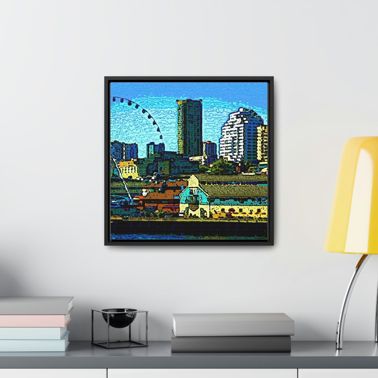 Gallery Canvas Wraps, Square Frame ... That Classic Wheel ... 'Seattle's Wheel' ... & An Old Classic Waterside Vendors ...  'Family Archives' ... Original Works ...