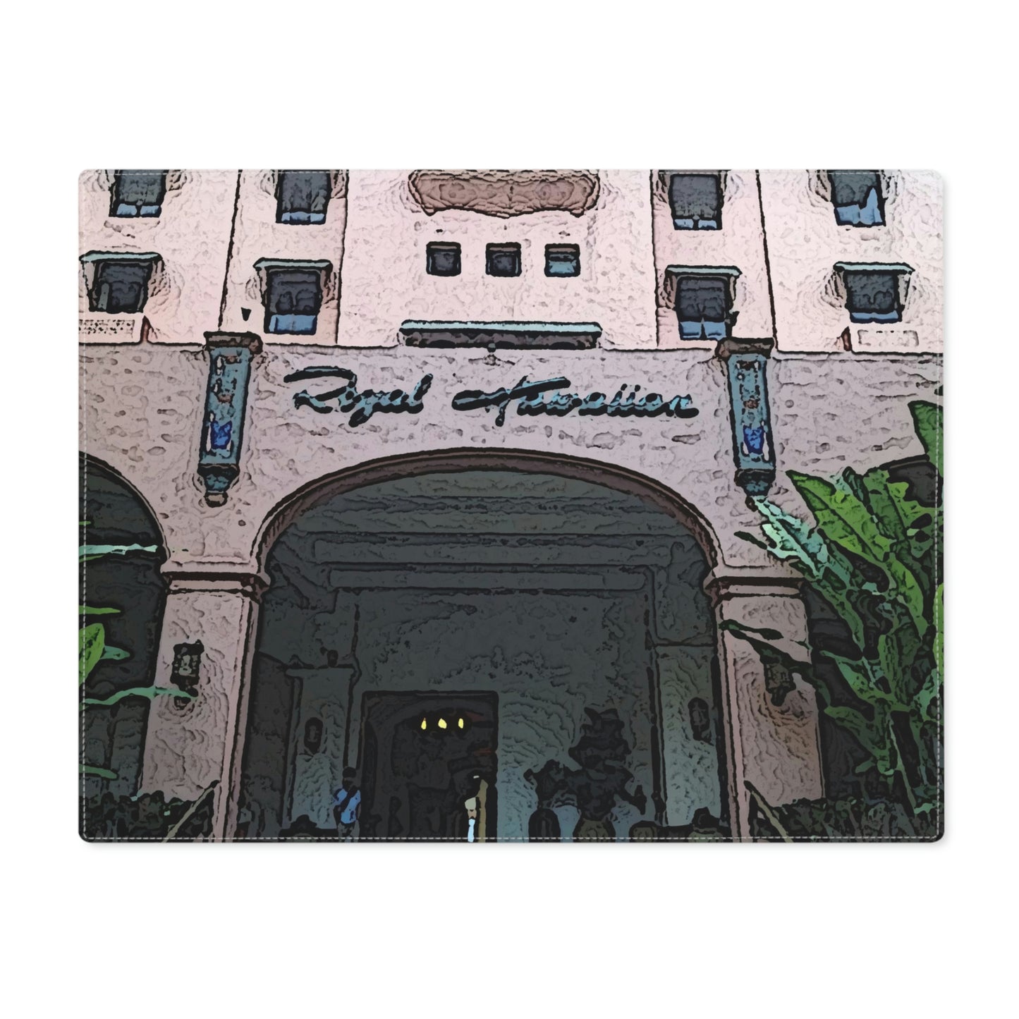 Placemat, 1pc ...  "La Grande Entree" At: 'The Pink Palace' ... The Royal Hawai'ian ... Honolulu, HI ... '27Oct2014' ... Original Works ...