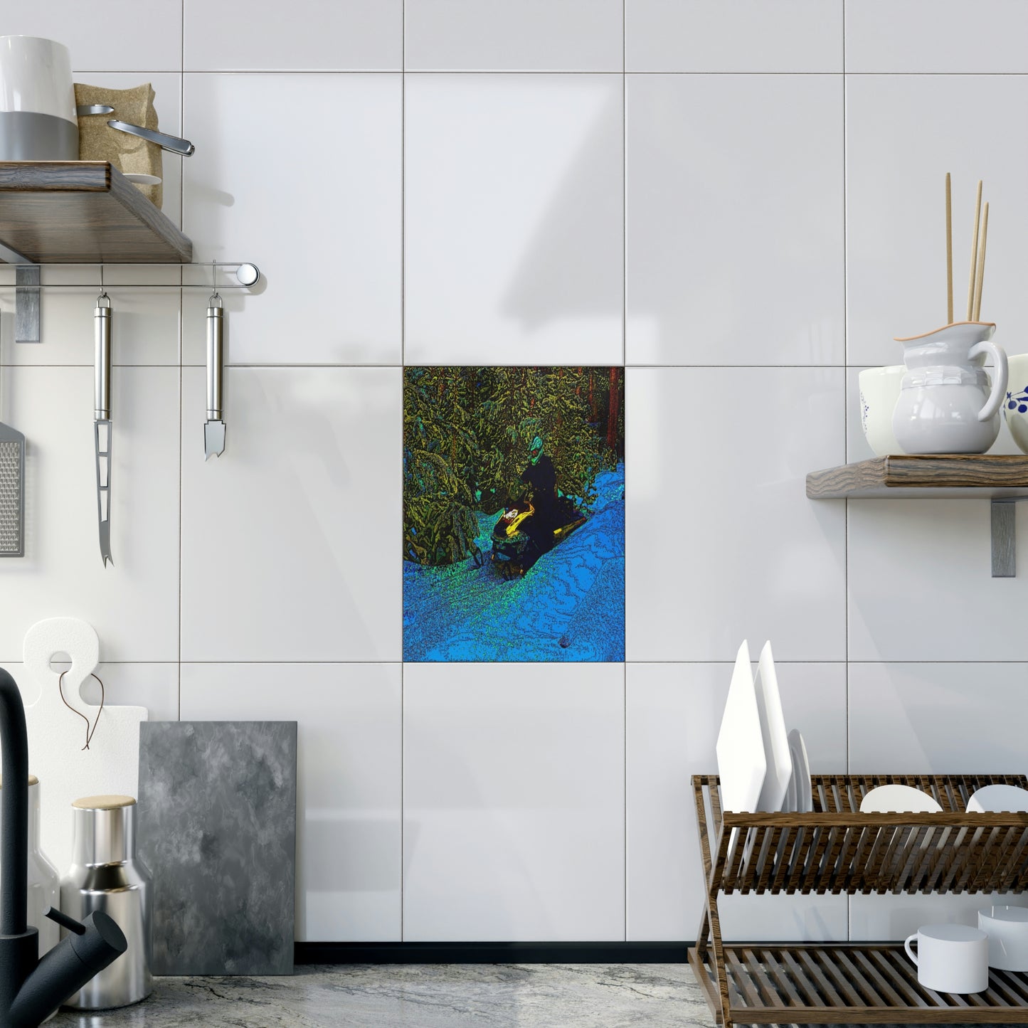 Ceramic Photo Tile ... Yep ... "Another Day ... Riding Through The Wilderness ... " ... February 2023 ... Original Works ...