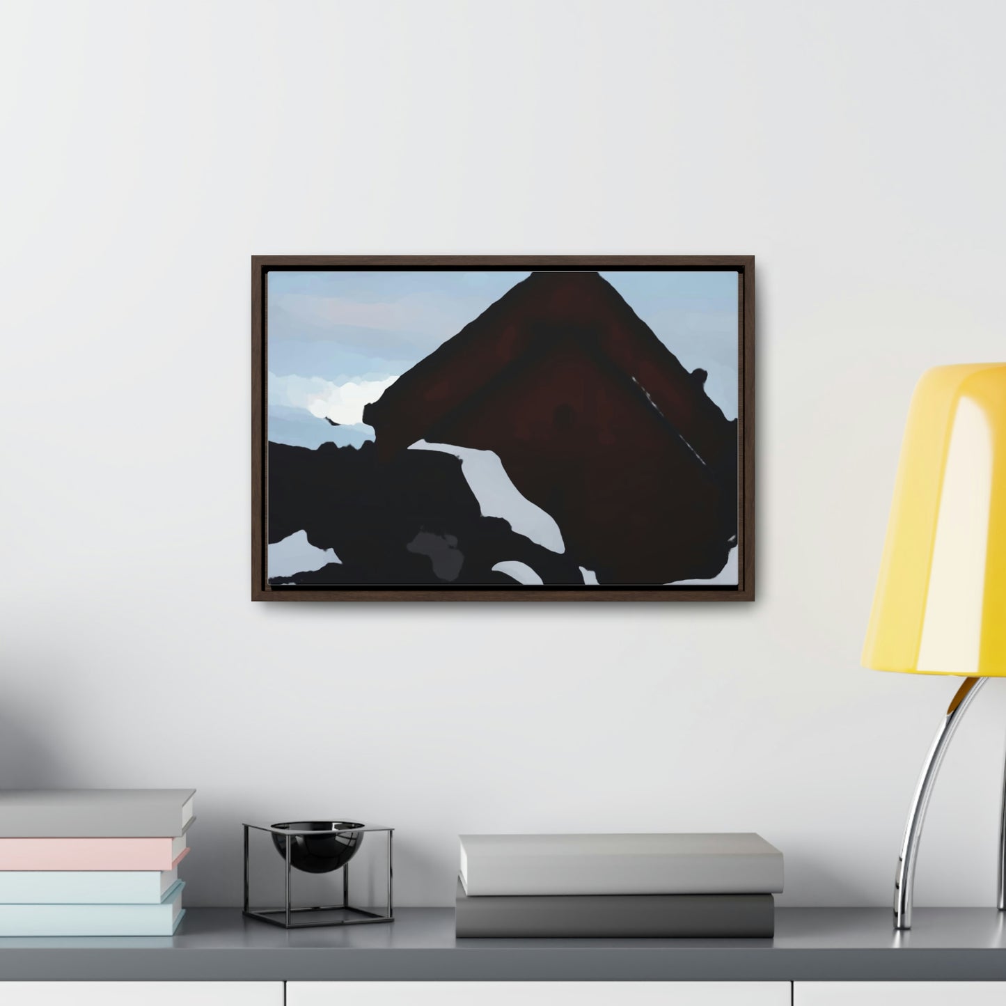 Gallery Canvas Wraps, Horizontal Frame ... After An Intense Snow Storm ... 'Digging Out' ... A Vehicle & Cabin "In The Mountains" ... March 2023 ... Original Works ...