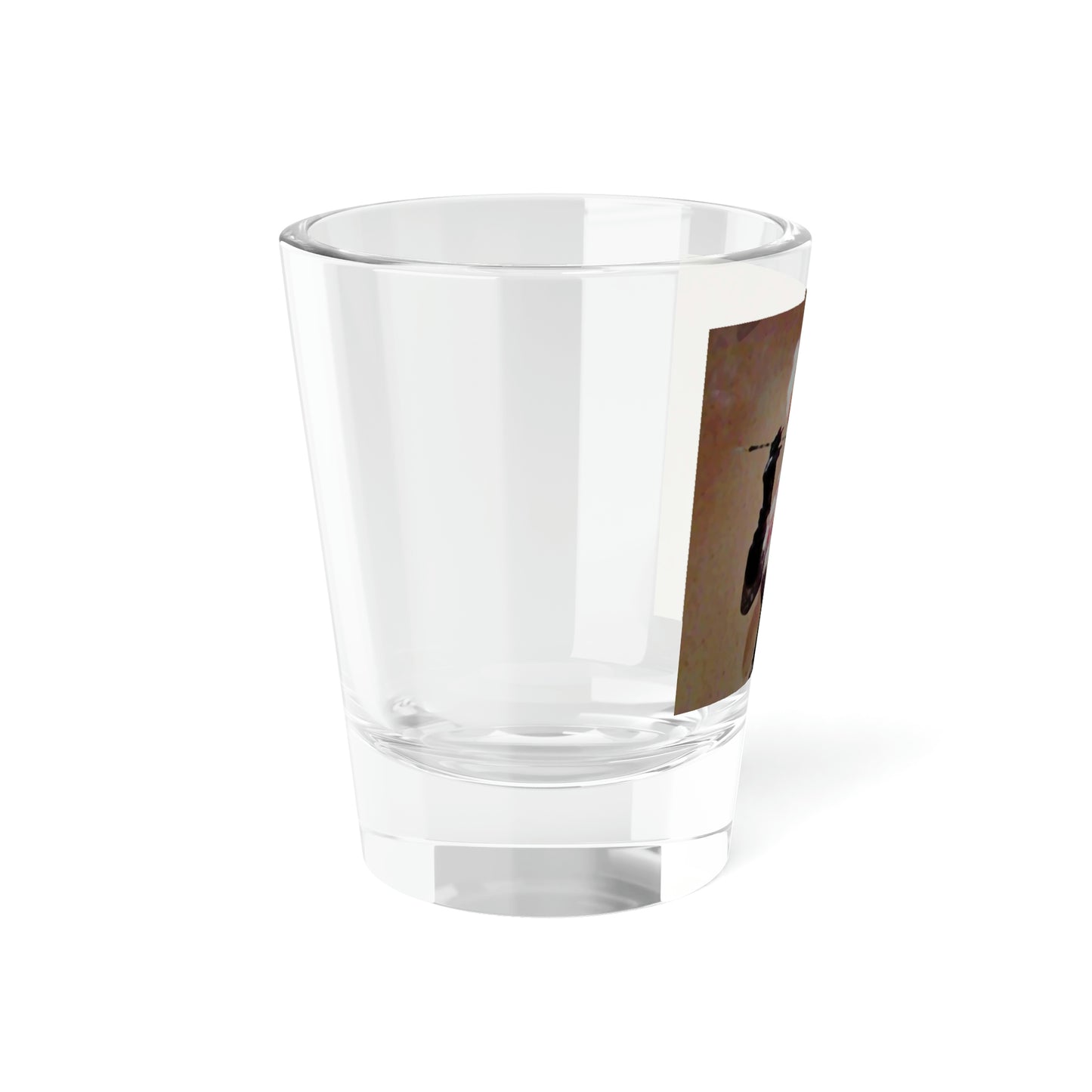Shot Glass, 1.5oz ...  A Colleague Overseas ... 'Enjoying A Fag' ... Original Works ... "April Fools 2023" ... Hot-Tranny-Smoke ...