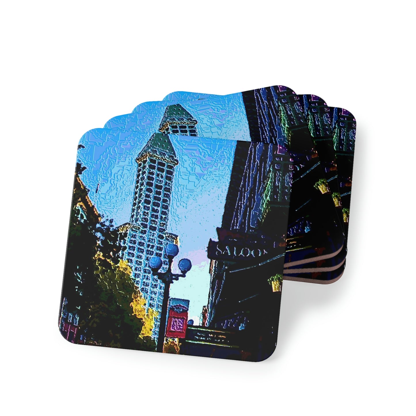 Coasters ...  Pioneer Square & Smith Tower ... 'That World Famous View' ... Colleague Supplied Photo ... Original Works ...