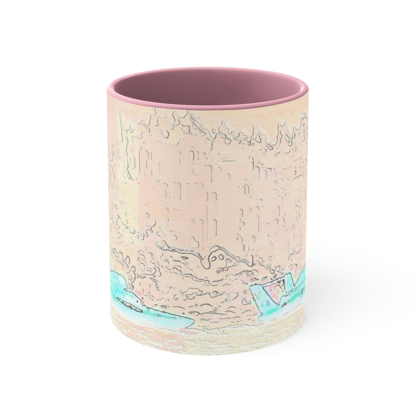 Accent Coffee Mug, 11oz ... Seattle Columbia Cup On Lake Washington ... "Dave Wilcox Heads For The Win" ... Associate Gift-Photo ... Original Works ...