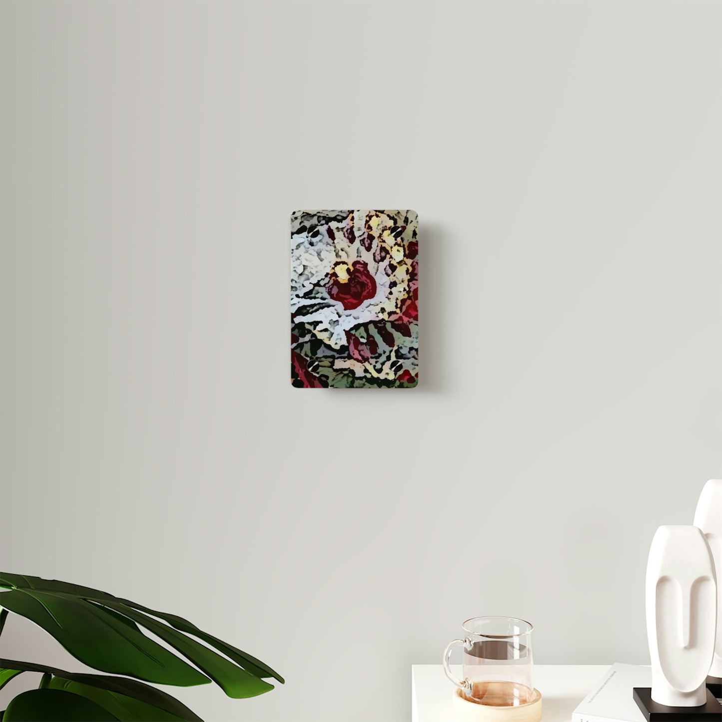 Acrylic Wall Art Panels ... "A Friendly Flower" ... Pointsettia 'Pointing' ... Original Works ... (Supplied Photograph) ...