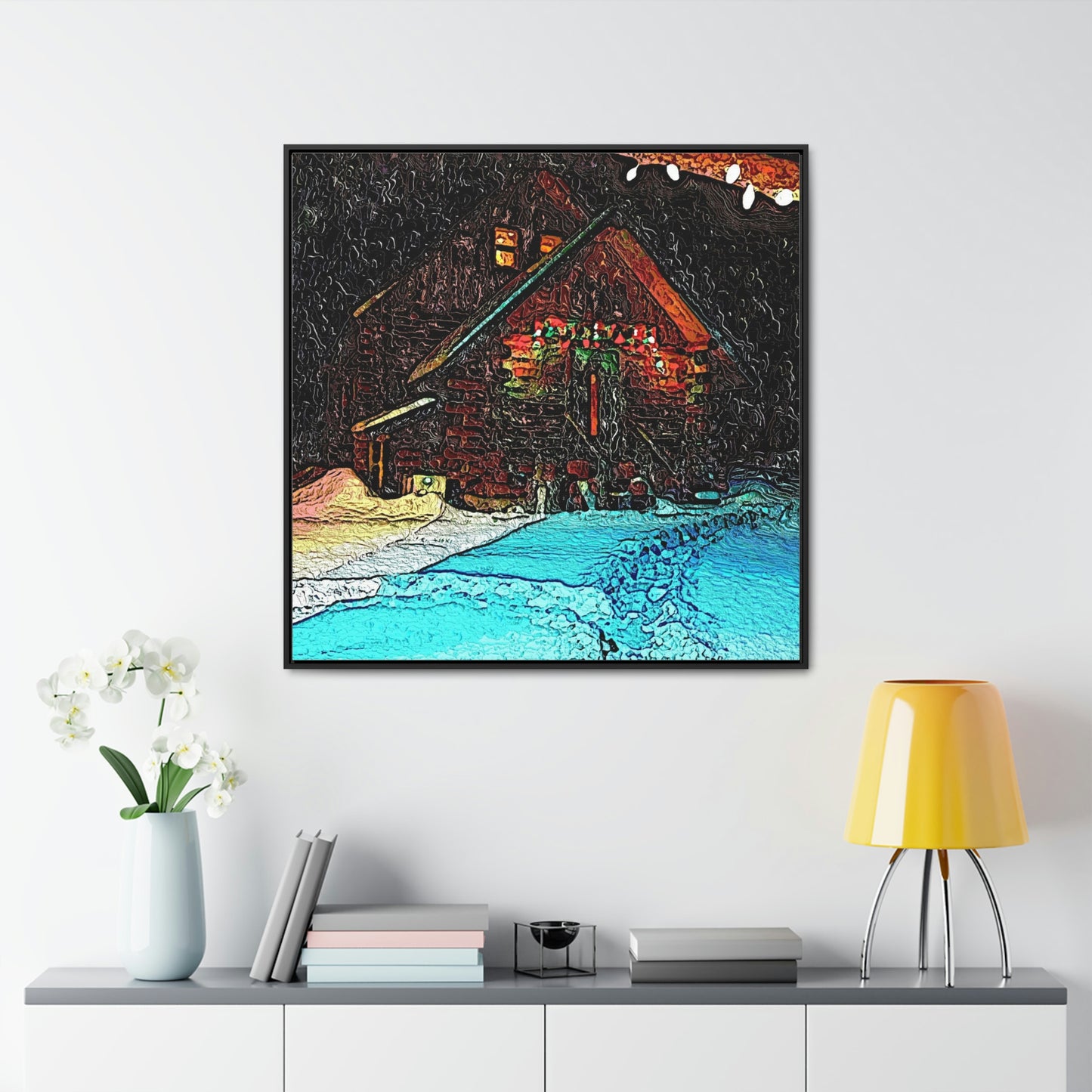 Gallery Canvas Wraps, Square Frame ... A Very Snowy November 2022 ... 'Mountains Of Central Idaho' ... Rhett Creek & Beyond ... Original Works: 10 Hours Rendering Time ...