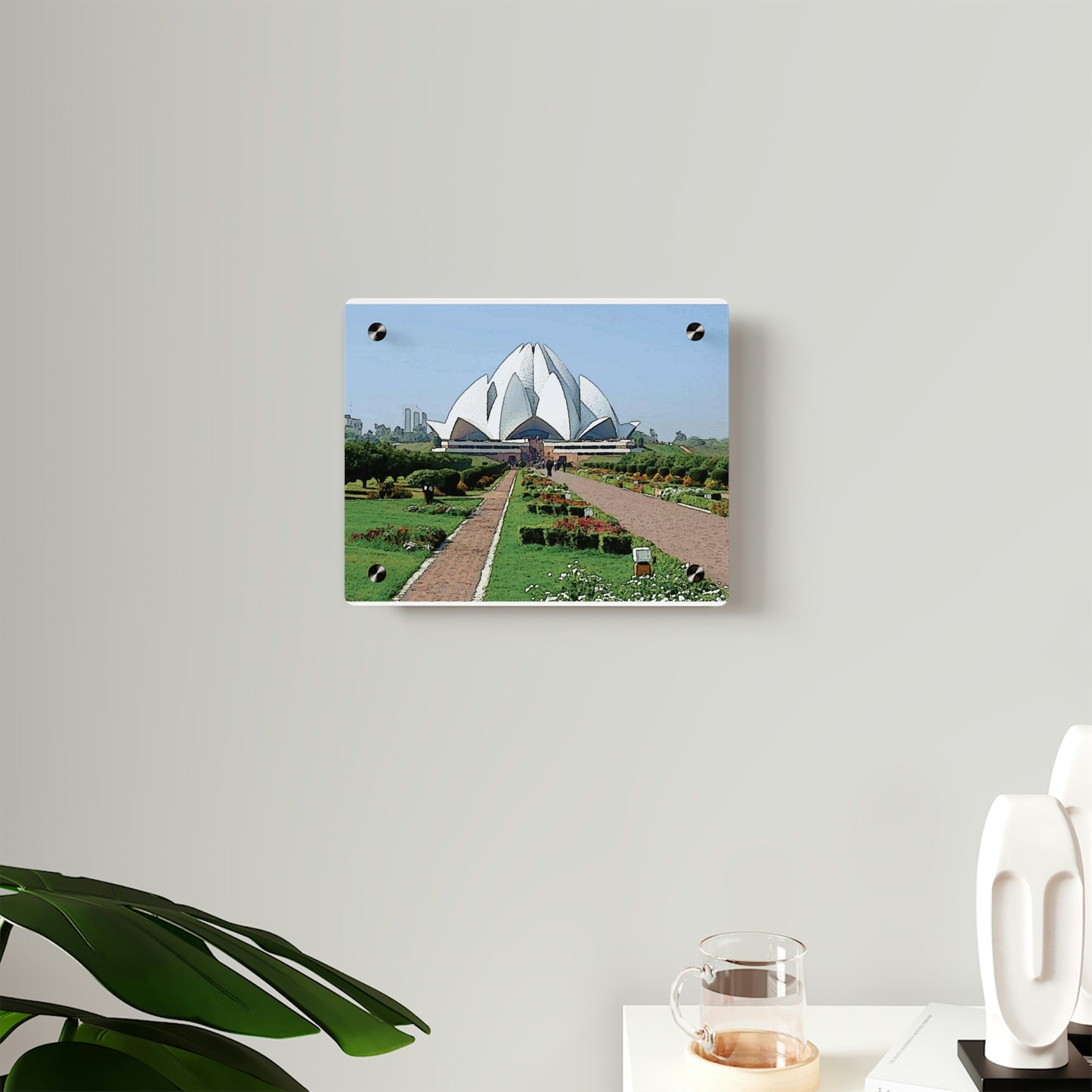 Acrylic Wall Art Panels ... 'Bahai'i House-Of-Worship' ... "Lotus Temple: Delhi, India, 2008" ... Original Works ...