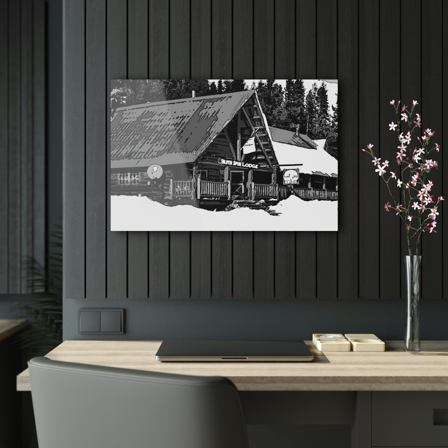 Acrylic Prints ... A Beautiful Lodge & Back-Country Outfitter In A Mountain Town ... 'Dixie, Idaho, November 2022' ... Original Works ...