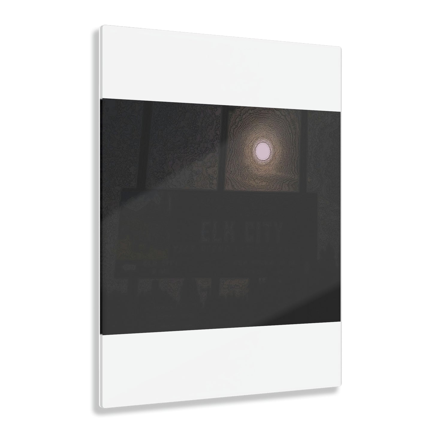 Acrylic Prints ... Car Approaches From The Stern ... Moon Ascendary From The Bow ... "Two Friendly Travellers On A Cold Night Near Elk City" ... C