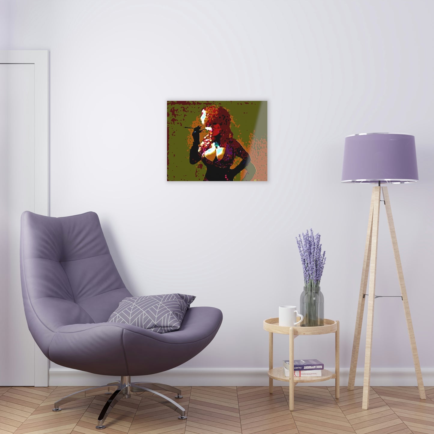 Acrylic Prints ... A Colleague Overseas ... 'Enjoying A Fag' ... Original Works ... "April Fools 2023" ... Hot-Tranny-Smoke ...