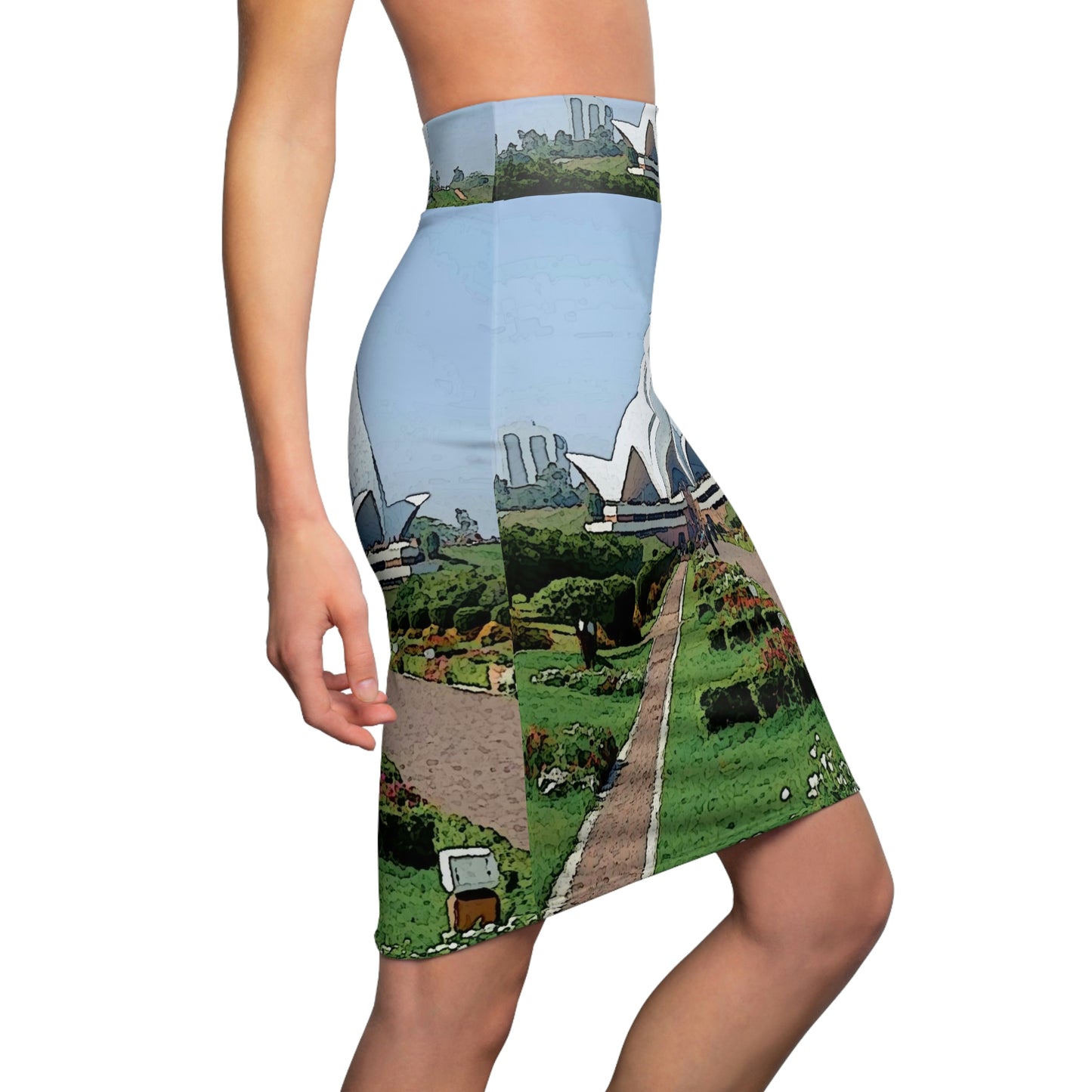 Women's Pencil Skirt ... 'Bahai'i House-Of-Worship' ... "Lotus Temple: Delhi, India, 2008" ... Original Works ...