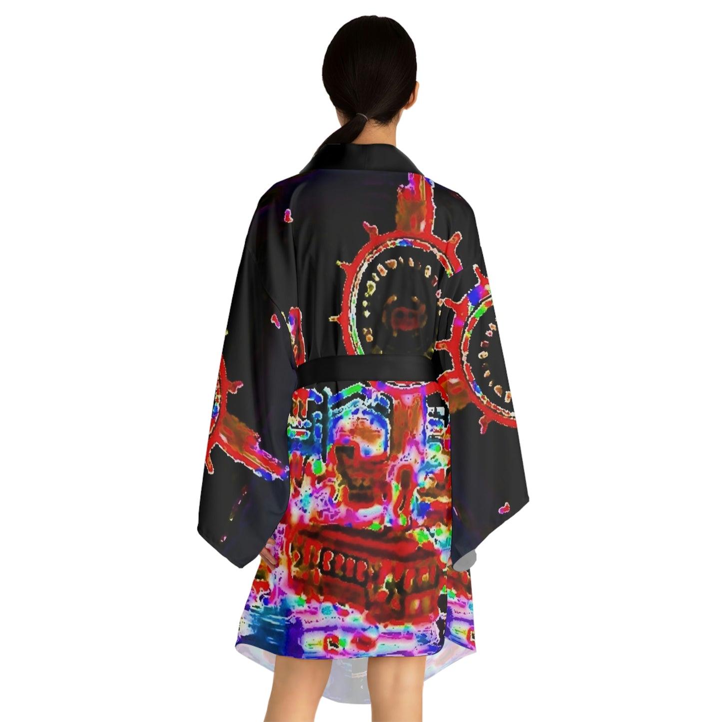 Long Sleeve Kimono Robe ... "No.9 Fishermen's Grotto - Fishermen's Wharf, SF, California" ... Family Archives: 1970's ... Original Works ...
