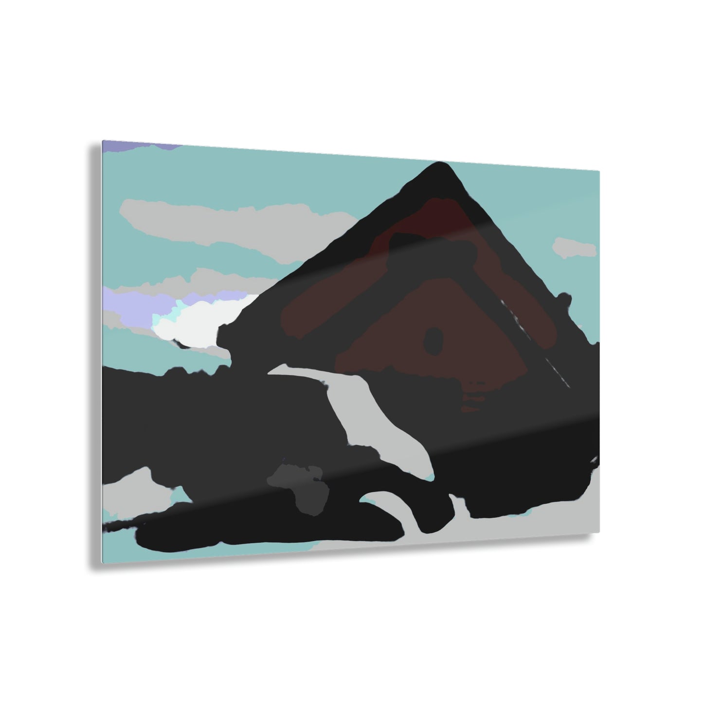 Acrylic Prints ...  After An Intense Snow Storm ... 'Digging Out' ... A Vehicle & Cabin "In The Mountains" ... March 2023 ... Original Works ...