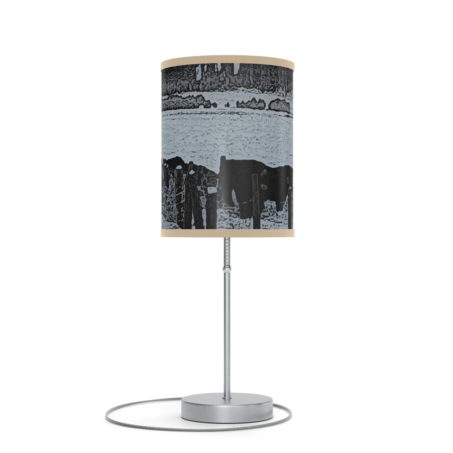 Lamp on a Stand, US|CA plug ... A Quiet Morning ... "Along The Red River & Nature Preserve Plateau" ... Jan23 ... Original Works ...
