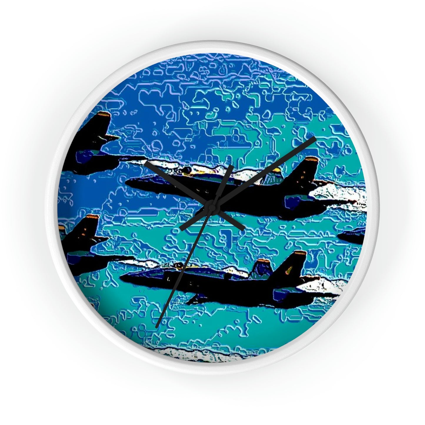 Wall clock ... Seattle Seafair ..."Blue Angels Run Over Lake Washington" ... Circa Mid 1980's ... Dr FJ Holt ... Original Works ...