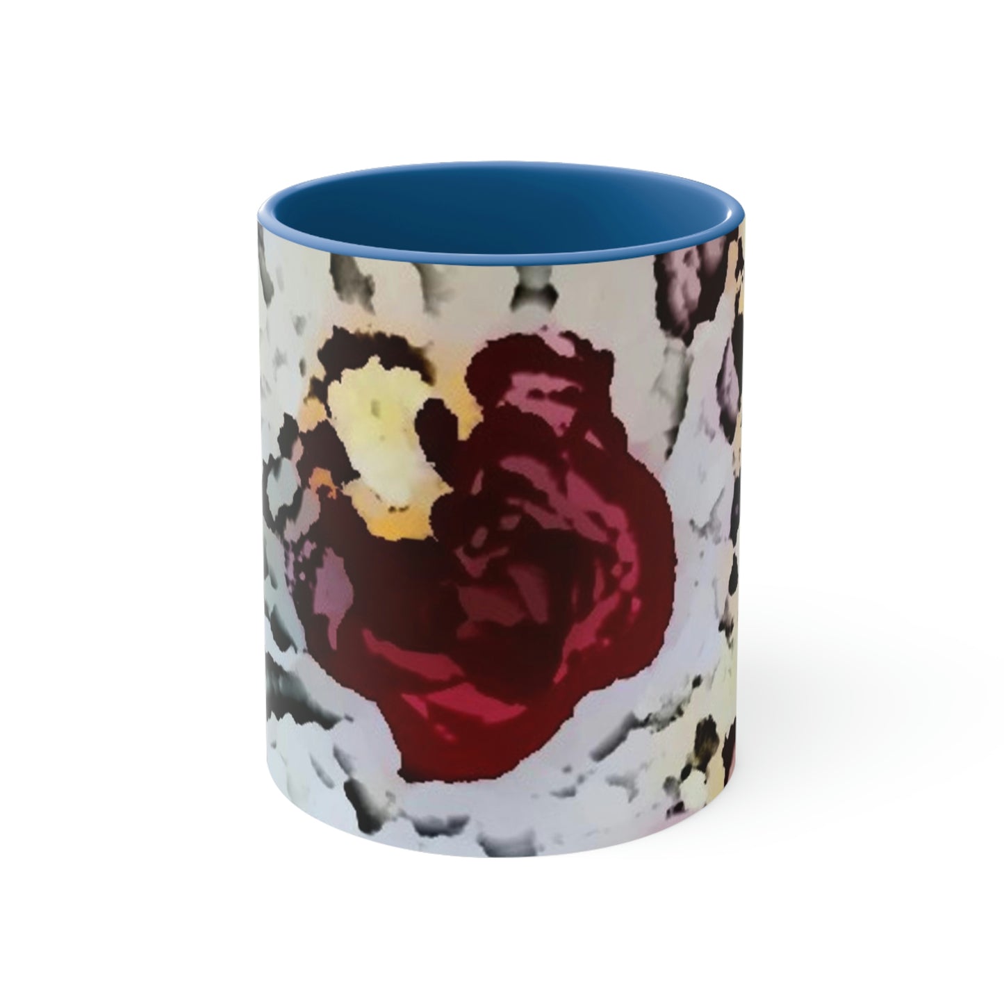 Accent Coffee Mug, 11oz ... "A Friendly Flower" ... Pointsettia 'Pointing' ... Original Works ... (Supplied Photograph) ...