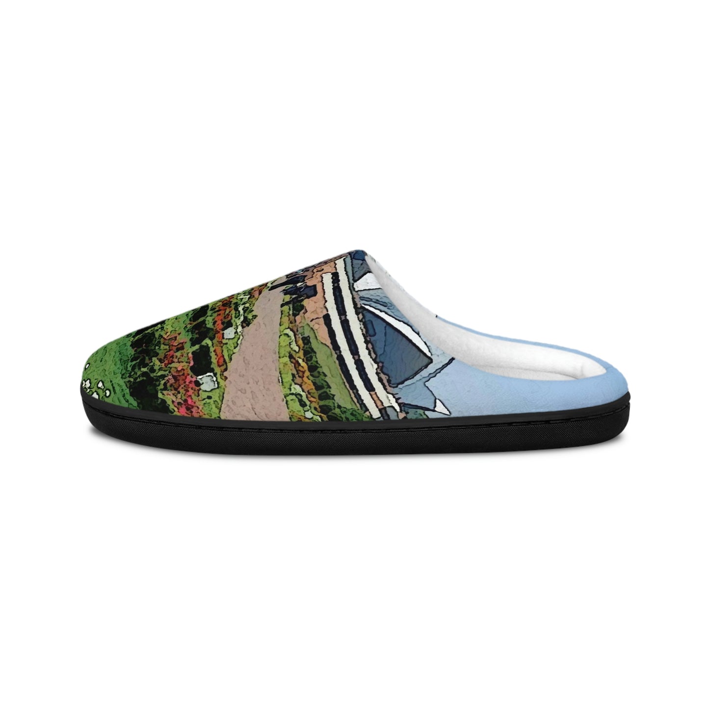 Men's Indoor Slippers ... 'Bahai'i House-Of-Worship' ... "Lotus Temple: Delhi, India, 2008" ... Original Works ...