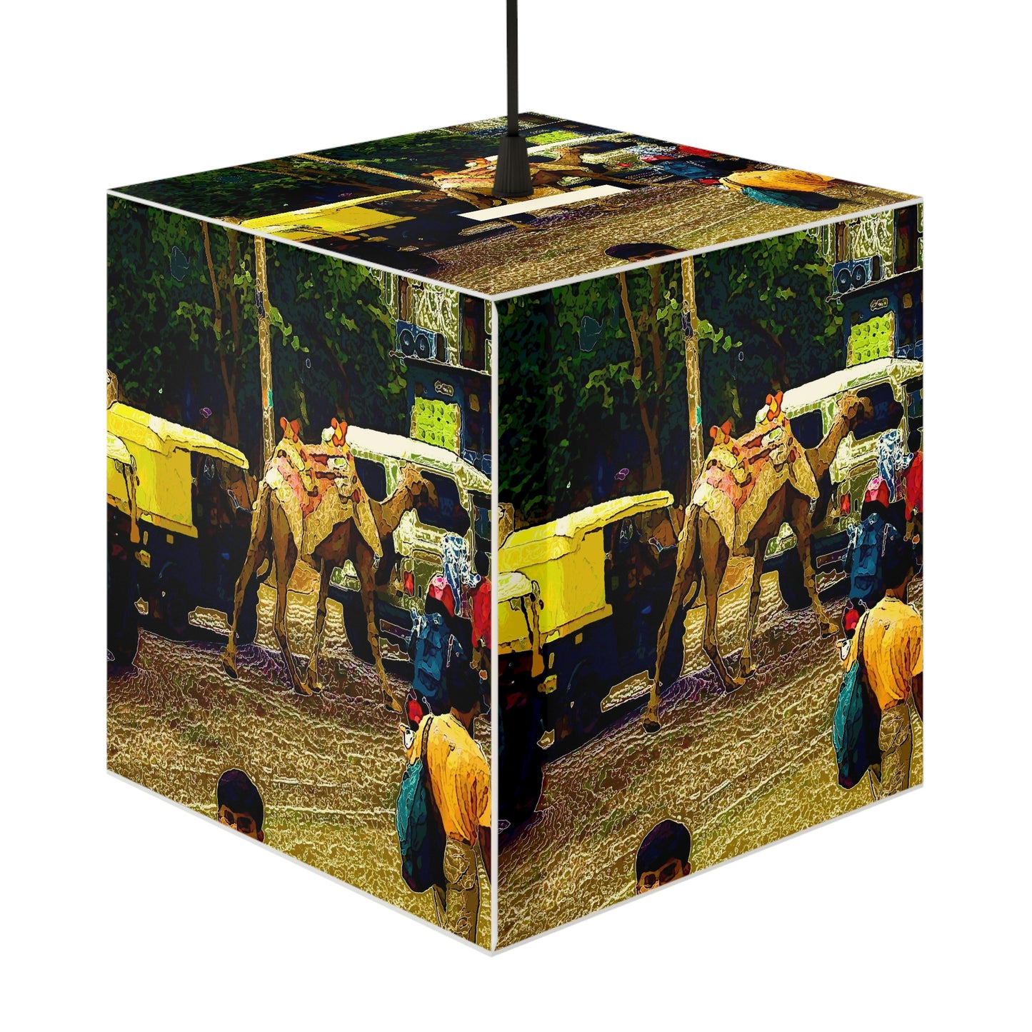 Light Cube Lamp ... "Truckin'-Up-To-Buffalo ... 'Oops - Wrong Country' ... Truckin'-Up-To-New Delll -'E' ... " ... (Delhi, India) ... 5July2007. Original Works ...
