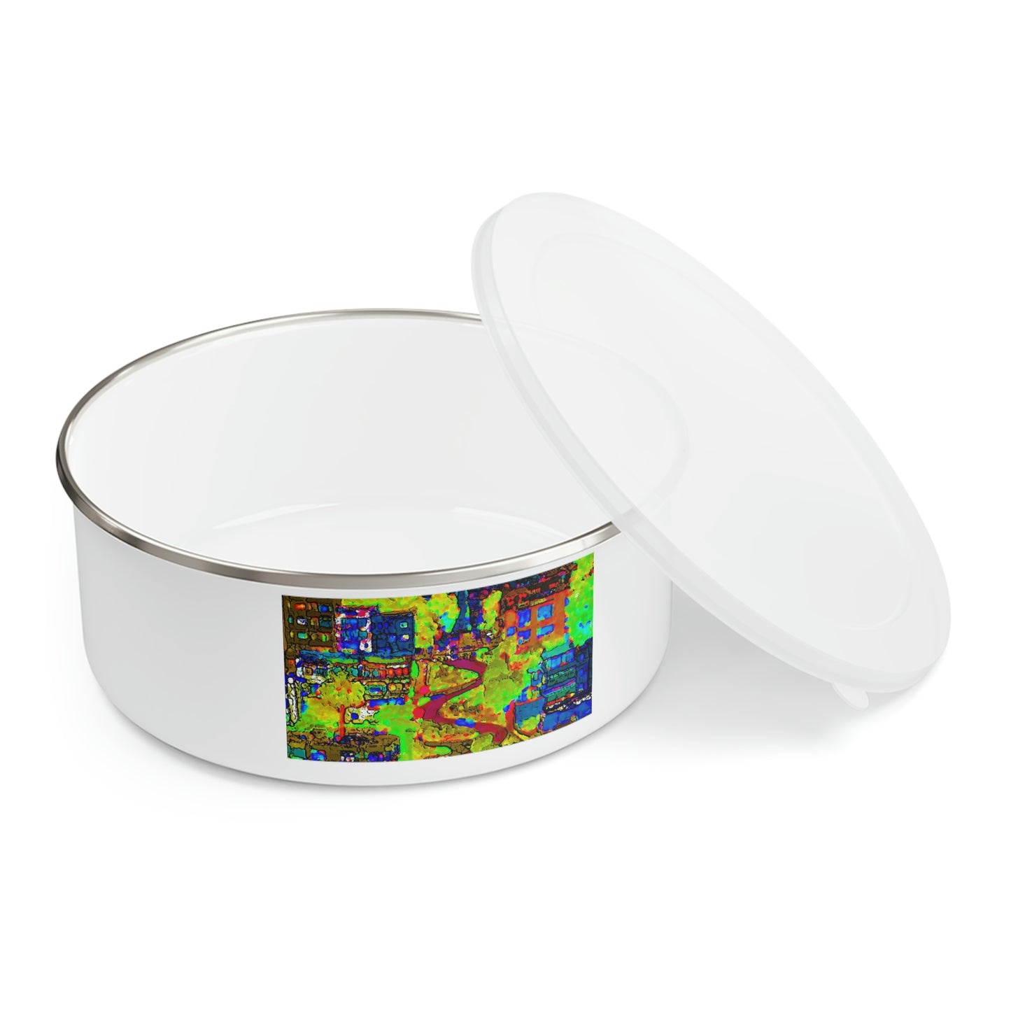 Enamel Bowl ... A Crazy Street ... 'Eight Winding Curve-Switchbacks' ... "Lombard Street, San Francisco, CA' ... Family Archives: 1970's ... Original Works ...