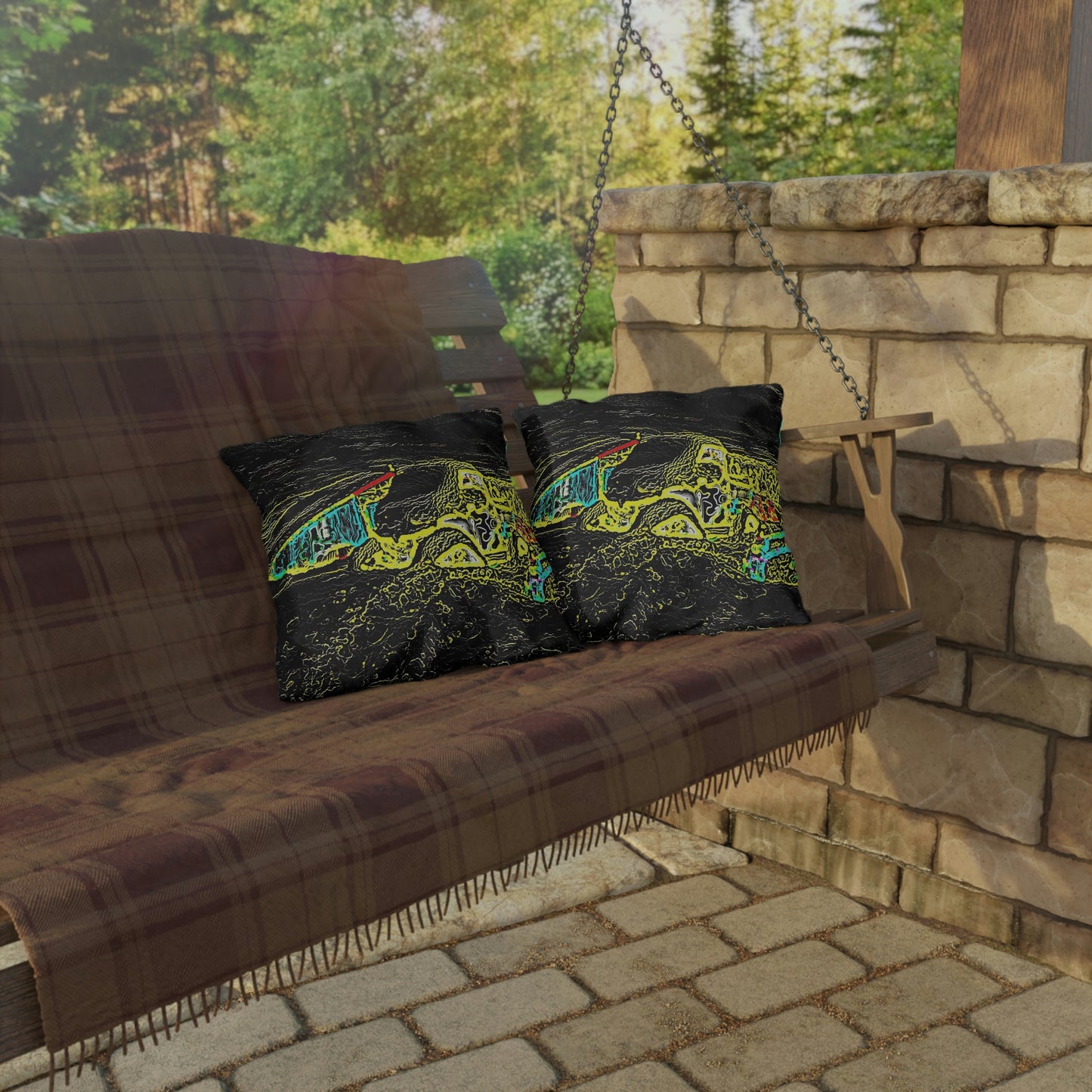 Outdoor Pillows ...  "Snow Vehicle In Snow Storm At-Rest" ... Circa 12Mar23 ... Central Idaho ... 18-Hours Rendering Time: Original Works ...