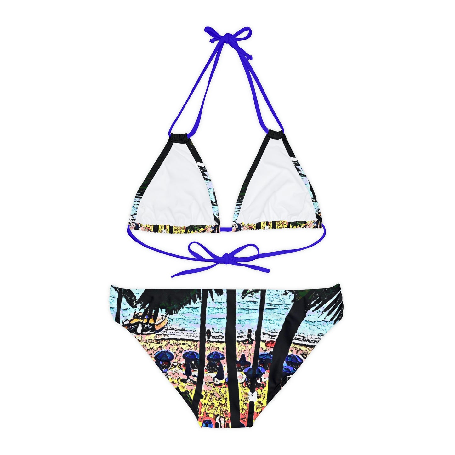 Strappy Bikini Set ...  "A Beautiful Beach Amongst The Palms" ... The Outrigger Waikiki, Honolulu, Oahu ... Original Works ...