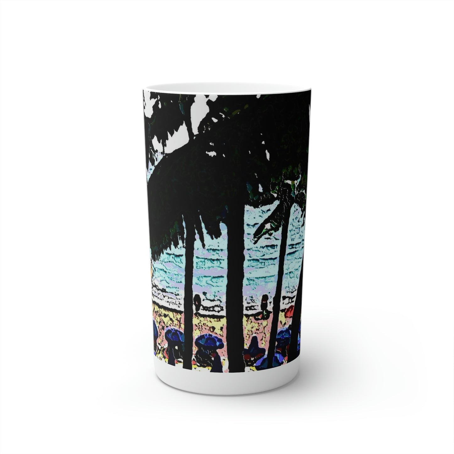 Conical Coffee Mugs (3oz, 8oz, 12oz) ... "A Beautiful Beach Amongst The Palms" ... The Outrigger Waikiki, Honolulu, Oahu ... Original Works ...