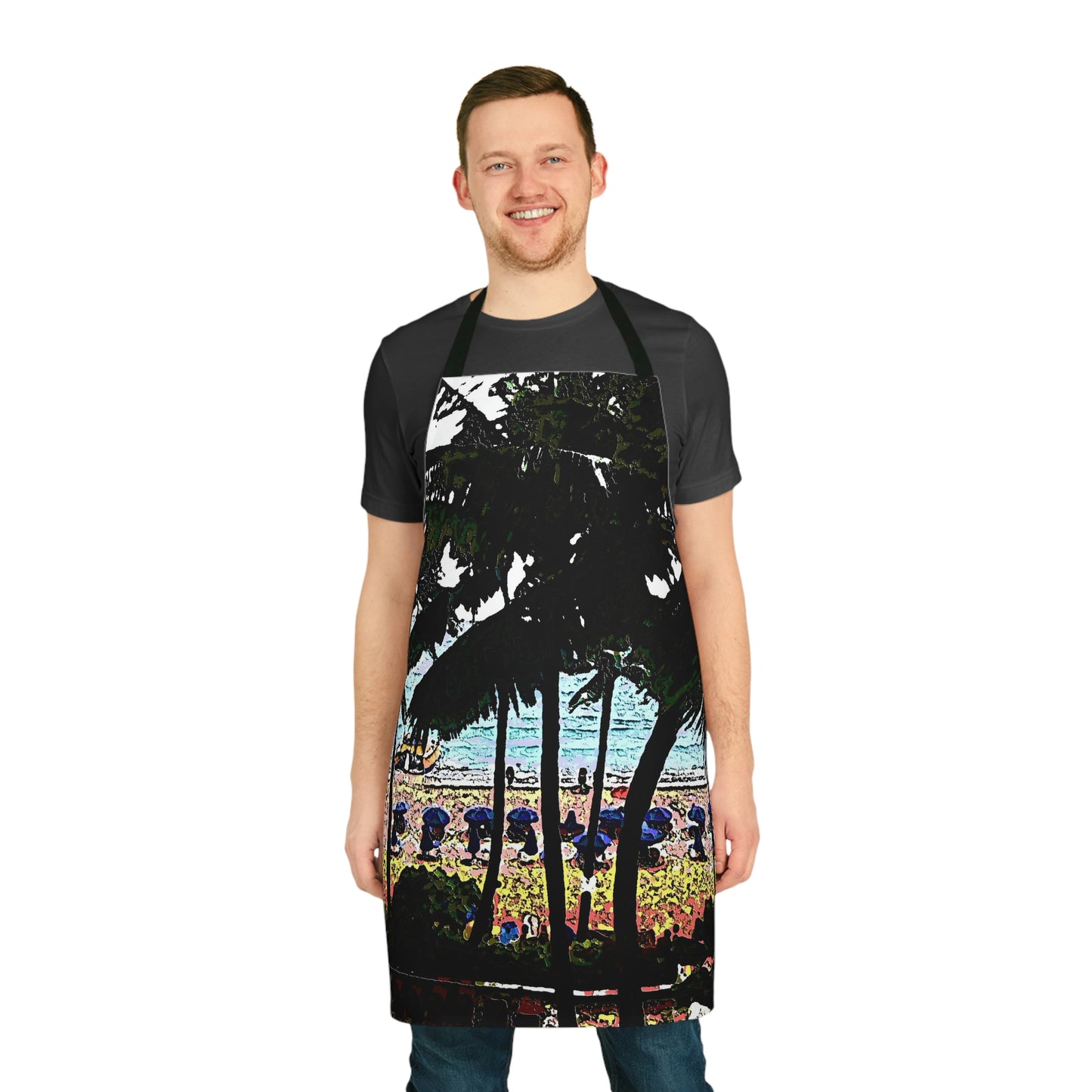 Apron (AOP) ... "A Beautiful Beach Amongst The Palms" ... The Outrigger Waikiki, Honolulu, Oahu ... Original Works ...