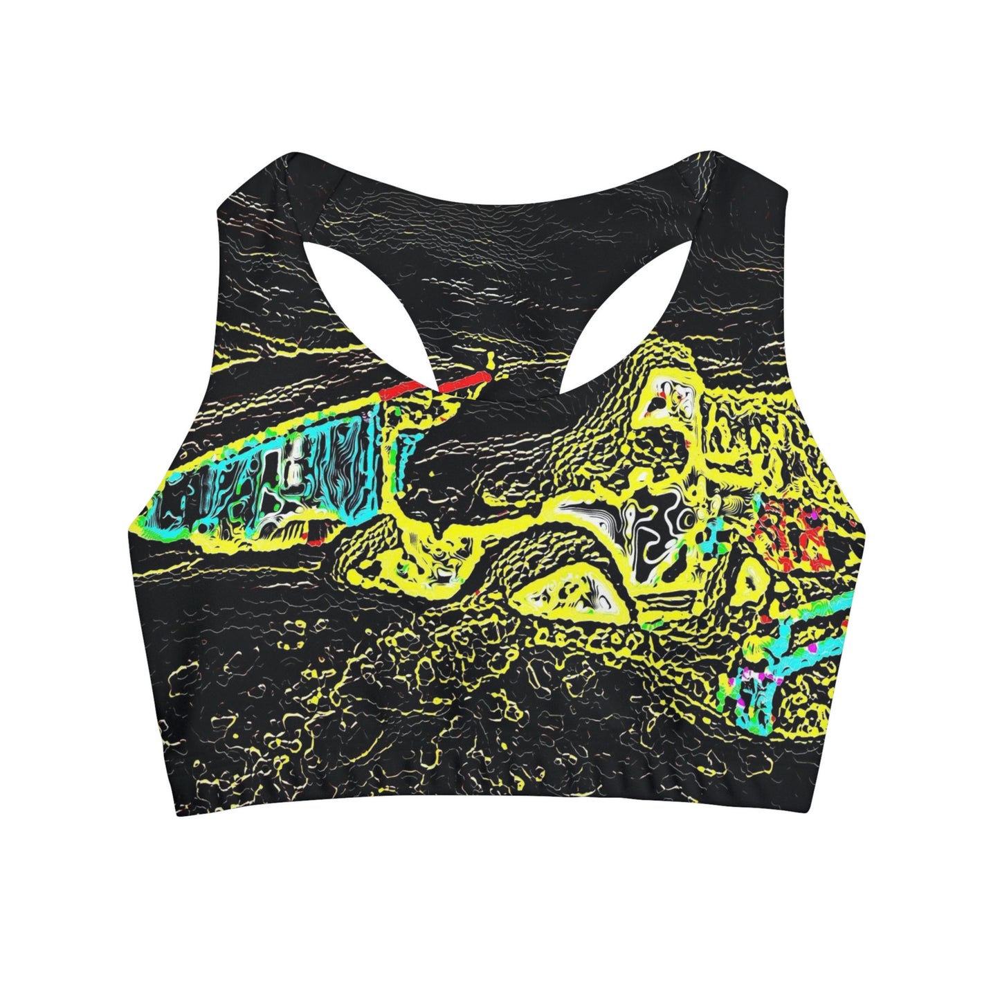 Girls' Swimsuit Crop Top (AOP) ... "Snow Vehicle In Snow Storm At-Rest" ... Circa 12Mar23 ... Central Idaho ... 18-Hours Rendering Time: Original Works ...